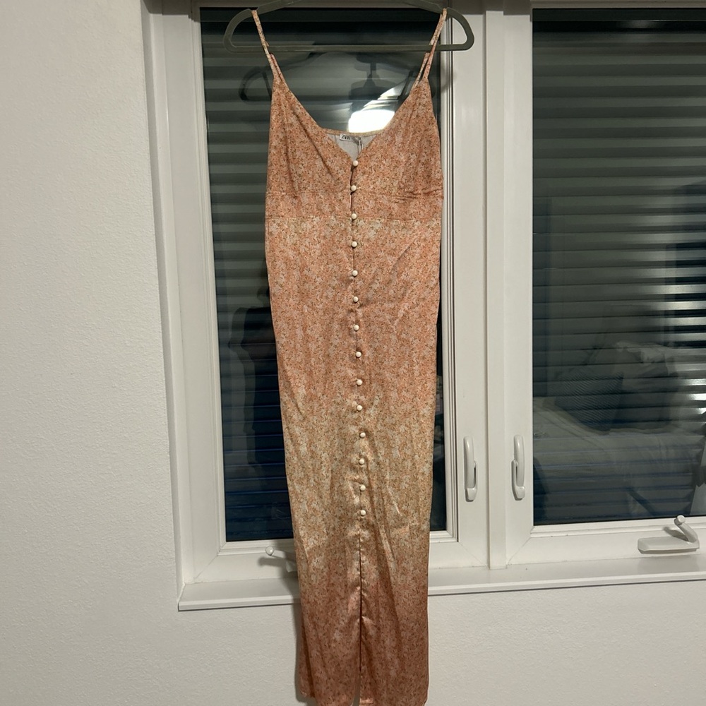 Zara floral maxi dress medium